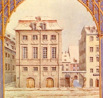 Gewandhaus - a watercolor painting by Felix Mendelssohn