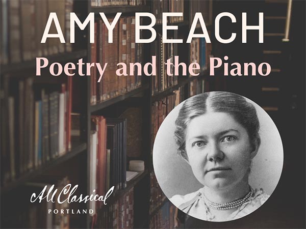 Graphic reading Amy Beach poetry and the piano